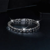 5.5mm Square Pagoda Cut Bracelet, 925 Sterling Silver Tennis Bracelets Fine Jewelry