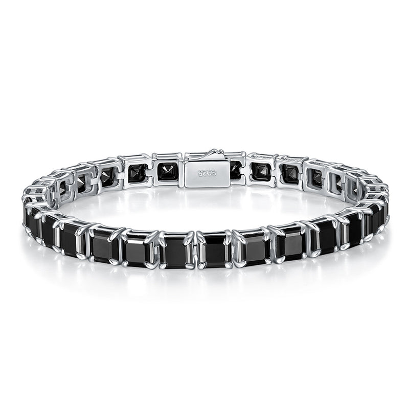 5.5mm Square Pagoda Cut Bracelet, 925 Sterling Silver Tennis Bracelets Fine Jewelry