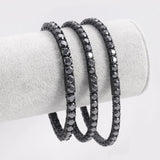 4/5mm Full Black Tennis Bracelet Chain Stainless Steel Jewelry